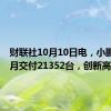 财联社10月10日电，小鹏汽车9月交付21352台，创新高。