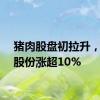 猪肉股盘初拉升，立华股份涨超10%