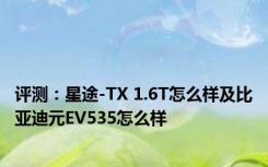 评测：星途-TX 1.6T怎么样及比亚迪元EV535怎么样