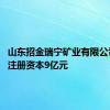 山东招金瑞宁矿业有限公司成立 注册资本9亿元