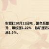 财联社10月11日电，黑色系期货集体拉升，螺纹涨1.22%，铁矿涨近2%，热卷涨1.5%。