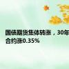 国债期货集体转涨，30年期主力合约涨0.35%