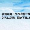 合富中国：2024年前三季度营收为7.11亿元，同比下降14.67%