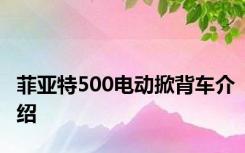 菲亚特500电动掀背车介绍