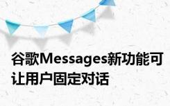 谷歌Messages新功能可让用户固定对话