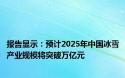 报告显示：预计2025年中国冰雪产业规模将突破万亿元