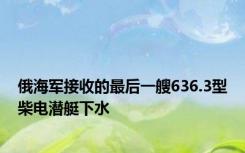 俄海军接收的最后一艘636.3型柴电潜艇下水