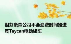 祖芬豪森公司不会浪费时间推进其Taycan电动轿车