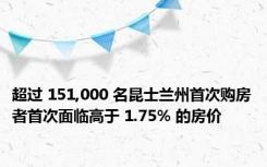 超过 151,000 名昆士兰州首次购房者首次面临高于 1.75% 的房价