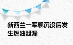 新西兰一军舰沉没后发生燃油泄漏