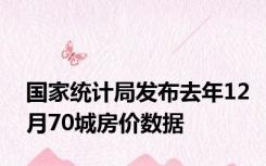 国家统计局发布去年12月70城房价数据