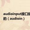 audioinput接口插什么的（audioin）