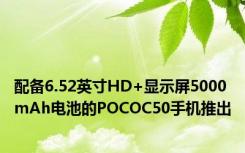 配备6.52英寸HD+显示屏5000mAh电池的POCOC50手机推出