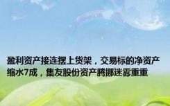 盈利资产接连摆上货架，交易标的净资产缩水7成，集友股份资产腾挪迷雾重重