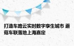 打造车路云实时数字孪生城市 蘑菇车联落地上海嘉定