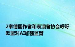 2家德国作者和表演者协会呼吁欧盟对AI加强监管