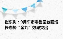 崔东树：9月车市零售呈较强增长态势“金九”效果突出