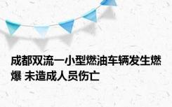 成都双流一小型燃油车辆发生燃爆 未造成人员伤亡