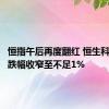 恒指午后再度翻红 恒生科技指数跌幅收窄至不足1%