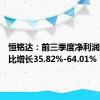 恒铭达：前三季度净利润预计同比增长35.82%-64.01%