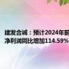 建发合诚：预计2024年前三季度净利润同比增加114.59%