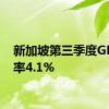 新加坡第三季度GDP年率4.1%