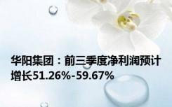 华阳集团：前三季度净利润预计增长51.26%-59.67%