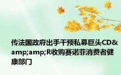 传法国政府出手干预私募巨头CD&amp;R收购赛诺菲消费者健康部门