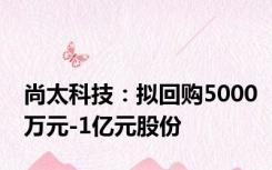 尚太科技：拟回购5000万元-1亿元股份