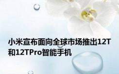 小米宣布面向全球市场推出12T和12TPro智能手机