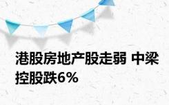 港股房地产股走弱 中梁控股跌6%