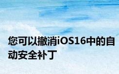 您可以撤消iOS16中的自动安全补丁