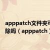 apppatch文件夹可以删除吗（apppatch）