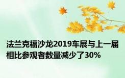 法兰克福沙龙2019车展与上一届相比参观者数量减少了30%