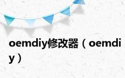 oemdiy修改器（oemdiy）