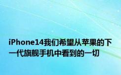 iPhone14我们希望从苹果的下一代旗舰手机中看到的一切