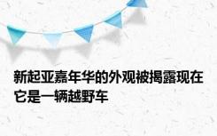 新起亚嘉年华的外观被揭露现在它是一辆越野车