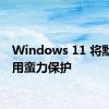 Windows 11 将默认启用蛮力保护