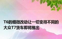 T6的细微改动让一切变得不同的大众T7货车即将推出