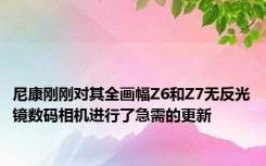 尼康刚刚对其全画幅Z6和Z7无反光镜数码相机进行了急需的更新