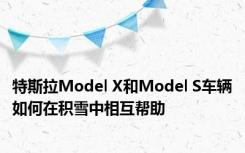 特斯拉Model X和Model S车辆如何在积雪中相互帮助