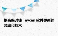 提高保时捷 Taycan 软件更新的效率和技术