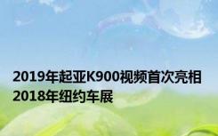 2019年起亚K900视频首次亮相 2018年纽约车展