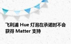 飞利浦 Hue 灯泡在承诺时不会获得 Matter 支持