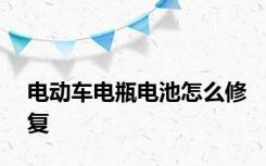 电动车电瓶电池怎么修复