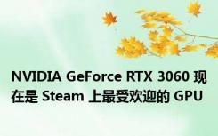 NVIDIA GeForce RTX 3060 现在是 Steam 上最受欢迎的 GPU