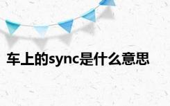 车上的sync是什么意思