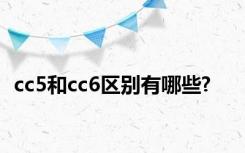 cc5和cc6区别有哪些?