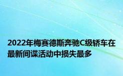 2022年梅赛德斯奔驰C级轿车在最新间谍活动中损失最多