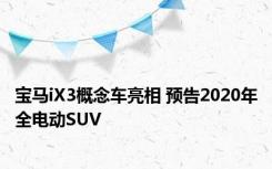 宝马iX3概念车亮相 预告2020年全电动SUV